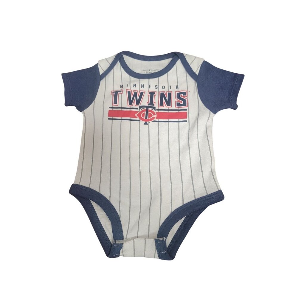 Minnesota Twins Baby Bodysuit 0/3M Genuine Merchandise Navy & White Cotton